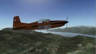 XPlane 9  Pilatus PC7 aerobatics real prop sound [upl. by Lindeberg]