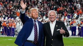 Donald Trump gets cheers some boos at WilliamsBrice Stadium in South Carolina [upl. by Terhune]