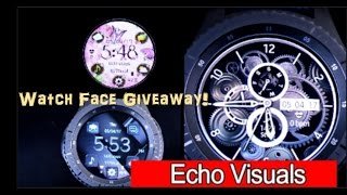 Samsung Gear S3 Watch Faces by Echo Visuals Inc  WATCH FACE GIVEAWAY  Jibber Jab Reviews [upl. by Cinda641]