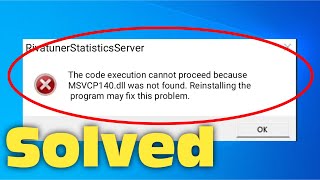 Fix MSVCP140dll Missing or Not Found In Windows 1110  2024 Updated [upl. by Estelle672]