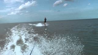 Wakeboarding from 15hp inflatable [upl. by Erroll]