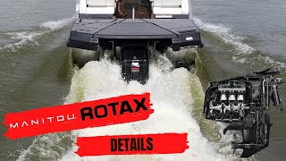 Full Details On The Manitou Pontoon BRP Rotax 150 Outboard [upl. by Sergu]