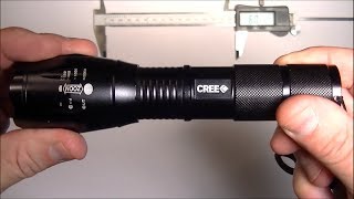 UltrafireCREE XML XML T6 LED 1600LM Flashlight Torch Lumen Zoomable ReviewDisassemblyMod [upl. by Yntruoc]