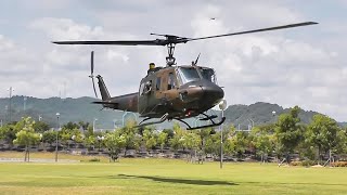 UH1H Huey startup and flyby [upl. by Oiratnom]