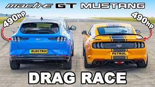 Ford Mustang v MachE GT DRAG RACE [upl. by Mozza]