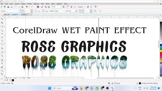 Wet Paint Effect in coreldraw  Amazing effect in coreldraw  Video 1st [upl. by Ximenez292]