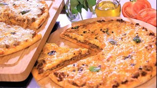 جديد  بيتزا كورميت بطبقتين جد شهية من الذ مايكون pizza gourmet [upl. by Nyladnewg82]