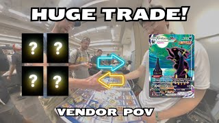 POKEMON VENDOR POV  MOONBREON TRADE  SF card show [upl. by Kilgore]