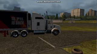 ets2 kenworth t800 with Lindsay Transport 2ph citrus trailer skin [upl. by Idissac]