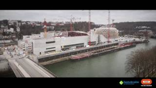 Time lapse construction de la Seine Musicale [upl. by Eilojne]