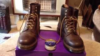 DR MARTENS 1460 AZTEC CRAZY HORSE  FAUX LEATHER CLEANING TIP [upl. by Algie]