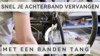 Vorkuitzetter  Fiets achterband vervangen met professionele bandentang [upl. by Sahcnip595]