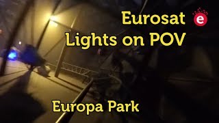 Classic EuroSat Indoor roller coaster at Europa Park  complete POV with lights and without lights [upl. by Afra]