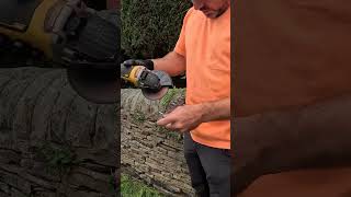 Sharpening Hedge Trimmer Blade on the Job hedgetrimming garden tools [upl. by Teddi]