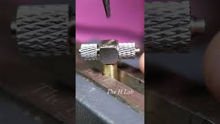 Homemade Hydraulic pump from brass  The H Lab part1 shorts [upl. by Ahsirtap]