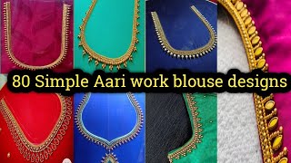 80 simple aari work blouse designs simple maggam work blouse image Womens World [upl. by Romaine]