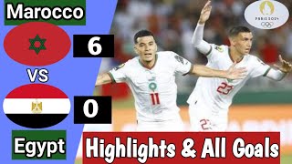 Marocco vs egypt paris olympics 2024  highlight amp goal olympics2024 football [upl. by Htiderem]