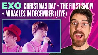 FULL Reaction to EXO 엑소  Christmas Day  The First Snow  Miracles in December Live [upl. by Deloria612]