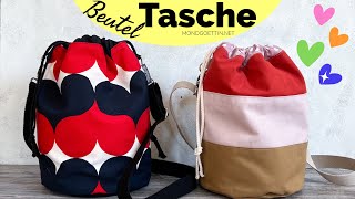 Tasche nähen als Handtasche oder auch als Projekttasche fürs Stricken Nähanleitung [upl. by Ilera]