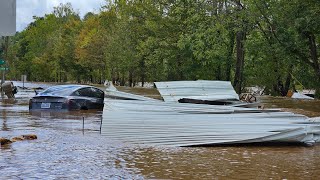 Helene Flooding and Storm Damage in Haywood County Western North Carolina [upl. by Tasia]