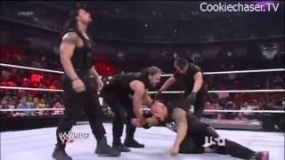 WWE Raw The Shield Attacks The Rock 21113 HD [upl. by Esoj341]