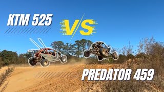 Crosskart on a motocross track Predator powered crosskart [upl. by Kwapong675]