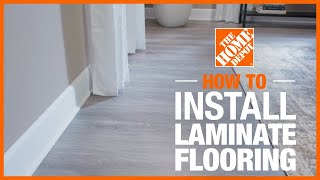 How to Install Laminate Flooring  The Home Depot [upl. by Noteloc]