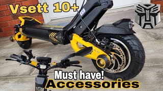 VSETT 10 Electric Scooter Must Have Accessories [upl. by Oeht]