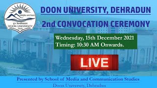 LIVE Doon University 2nd Convocation 2021 [upl. by Cattima]