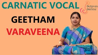 Geetham  VaraVeena  Ragam  Mohanam learning mode [upl. by Isdnyl]