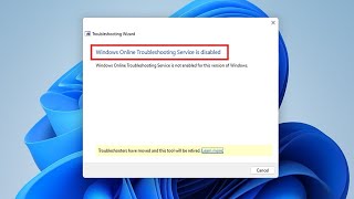 How To Fix Windows Online Troubleshooting Services Is Disabled [upl. by Ella]