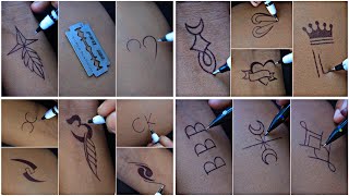 Tattoo  tetu  tatu  tattu  टैटू  how to make beautiful tattoo  letter tatu  BTS [upl. by Pablo]