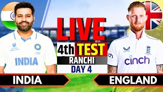 India vs England 4th Test Day 4  India vs England Live Match  IND vs ENG Live Score amp Commentary [upl. by Fabiolas]