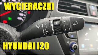 Jak włączyć WYCIERACZKI przód tył spryskiwacz  obsługa Hyundai I20 20152020  Doszkalanie Warszawa [upl. by Andel]