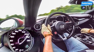 Giulia Quadrifoglio 510hp  0300 kmh acceleration 60FPS [upl. by Eatnoj497]