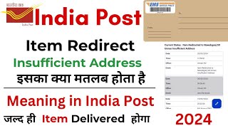 india post item redirected insufficient address meaning and full solution in hindi  Speed Post [upl. by Idid434]