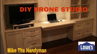 PT 1 DIY Kitchen Cabinet Drone Work Desk Handyman Style [upl. by Enaujed529]