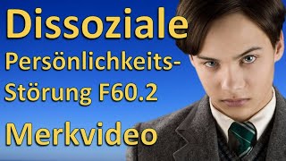 Dissoziale Persönlichkeitsstörung F602 HP Psychotherapie  Merkvideo mit Tom Riddle [upl. by Aiyt51]