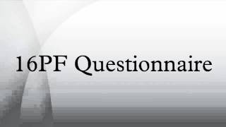 16PF Questionnaire [upl. by Orpheus]