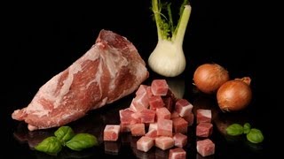 FOODLOGISTIK  pork meat dicing 20x20x20 mm cubes [upl. by Izabel]