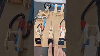 Car pedal Mechanism  dcmotor tech diy motor youtubeshorts [upl. by Mharba]