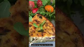 Quiche sans pâte à la courgette et à loignon  Extrait de la vidéo longue  légère sans crème [upl. by Mosra568]