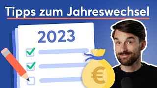 15 finanzielle ToDos die du zum Jahreswechsel beachten solltest [upl. by Nessim964]