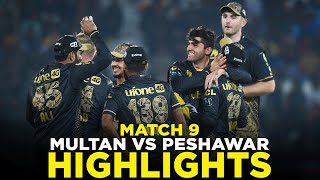 Full Highlights  Multan Sultans vs Peshawar Zalmi  Match 9  HBL PSL 9  M2A1A [upl. by Selena]