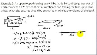 Solving Optimization Problems using Derivatives [upl. by Notsle485]