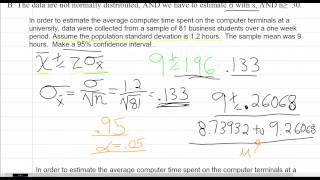 Confidence intervals for means Practice Problem [upl. by Assed]