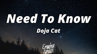 Doja Cat  Need To Know Lyrics Traducida al Español [upl. by Rumery]