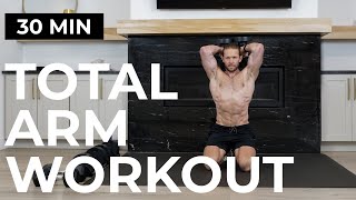 30 Min TOTAL ARM WORKOUT WITH DUMBBELLS Biceps Triceps  Shoulders [upl. by Ambur]