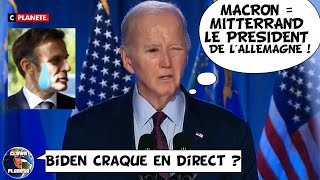 Biden craque en direct  MACRON est devenu MITTERRAND le président de lALLEMAGNE [upl. by Lertnom]