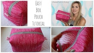 Easy Zippered Box Pouch Tutorial [upl. by Dee Dee904]